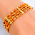 Classy Draped 22k Gold Rudraksh Bracelet 