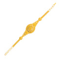 Lavish Decorative Floral 22k Gold Bracelet 