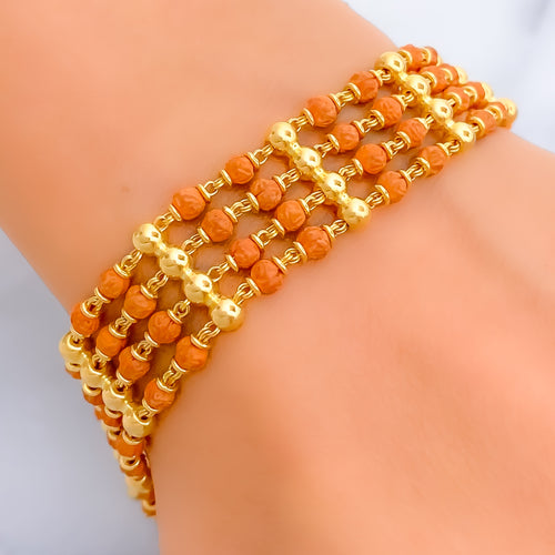 Regal Upscale 22k Gold Rudraksh Bracelet 