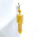 Lustrous Royal 21k Gold Coin Hanging Earrings 