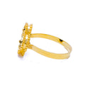 Iconic Malachite 21K Gold Clover Ring