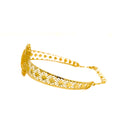 feather-accented-22k-gold-flexi-bangle-bracelet