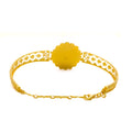 feather-accented-22k-gold-flexi-bangle-bracelet