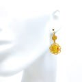 Glam Eclectic 21k Gold Coin Hanging Earrings 