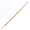 Dotted Dual Lined 22k Gold Pearl Bracelet