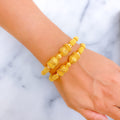 Festive Beaded 22k Gold Pipe Bangles 