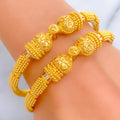 Festive Beaded 22k Gold Pipe Bangles 