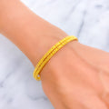 Petite Classy 22k Gold Bangle Pair 