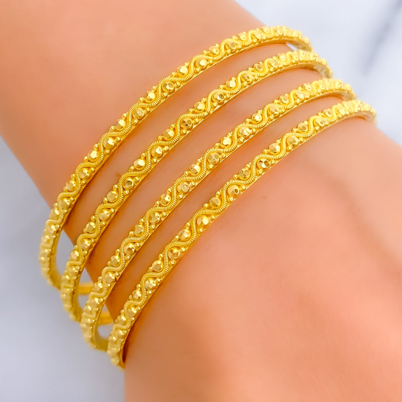 Impressive Sleek 22k Gold Bangles 