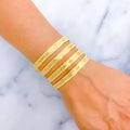 Elegant Sparkling 22k Gold Bangles 