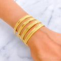 Elegant Sparkling 22k Gold Bangles 