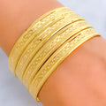 Elegant Sparkling 22k Gold Bangles 