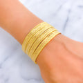 Elegant Sparkling 22k Gold Bangles 