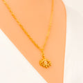 Dainty Evil Eye 21k Gold CZ Necklace 