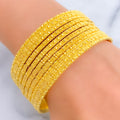 Regal Gleaming 22k Gold Bangle Set 