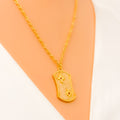 Dazzling Floral 21k Gold CZ Necklace