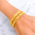 embellished-cutwork-leaf-21k-gold-bangles