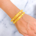 extravagant-leaf-adorned-21k-gold-bangles