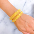 intricate-ornamental-21k-gold-netted-bangles