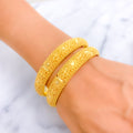 intricate-ornamental-21k-gold-netted-bangles