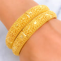 intricate-ornamental-21k-gold-netted-bangles