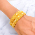 intricate-ornamental-21k-gold-netted-bangles