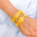 Golden Elegant Netted 21k Gold Bangles