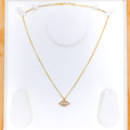 Extravagant Evil Eye 21k Gold CZ Necklace