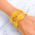 Golden Elegant Netted 21k Gold Bangles