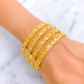 embellished-reflective-flower-21k-gold-bangles