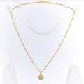 Sparkling Round 21k Gold CZ Necklace