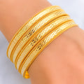 Faceted Eternal Radiant 21k Gold Bangles