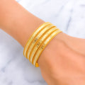 Faceted Eternal Radiant 21k Gold Bangles