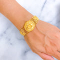 Grandiose Precious 21K Gold Mesh Bangle Bracelet