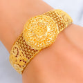 Grandiose Precious 21K Gold Mesh Bangle Bracelet