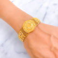 Grandiose Precious 21K Gold Mesh Bangle Bracelet