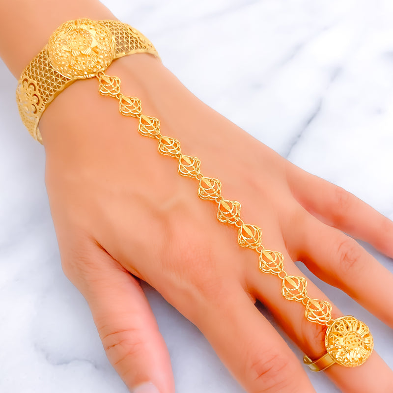 impressive-floral-21k-gold-panchangala-bangle-bracelet