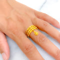 Lovely Elevated 22K Gold Spiral Ring