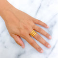 Attractive Detailed 22K Gold Spiral Ring