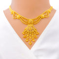 Elegant Flowy 22k Gold Necklace Set 