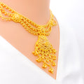 Elegant Flowy 22k Gold Necklace Set 