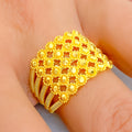 Vibrant Studded 22K Gold Ring