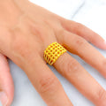 Vibrant Studded 22K Gold Ring