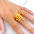 Dressy Intricate 22K Gold Spiral Ring