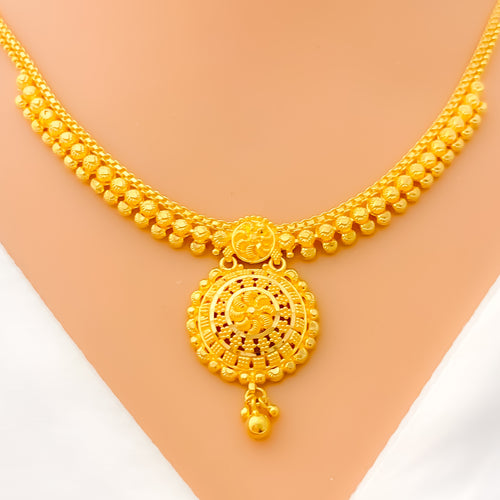 Priceless Evergreen 22k Gold Necklace Set 