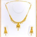 Traditional Dangling Motif 22k Gold Necklace Set 