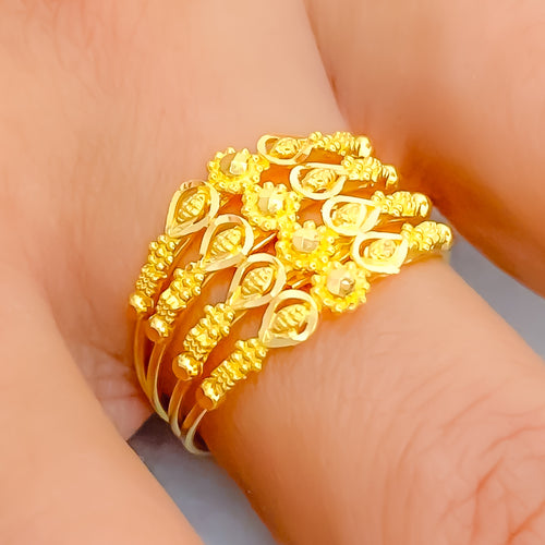 Adorned Brilliant 22K Gold Ring