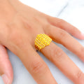 Delightful Hexagonal 22K Gold Ring