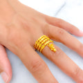 Radiant Graceful 22K Gold Spiral Ring