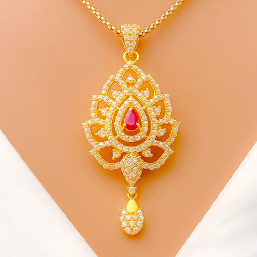 stunning-red-22k-gold-cz-pendant